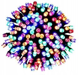 Kalėdų eglutės spalvota girlianda 21 m 300 LED kaina ir informacija | Girliandos | pigu.lt