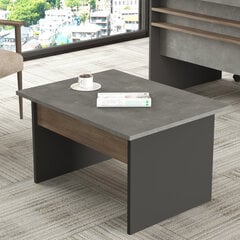 Kavos staliukas Asir, 80x46,3x60cm, juodas/rudas kaina ir informacija | Kavos staliukai | pigu.lt