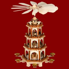 Kalėdinė medinė piramidė kaina ir informacija | Kalėdinės dekoracijos | pigu.lt