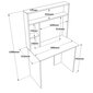 Rašomasis stalas Asir, 90x148,6x51,6cm, pilkas/smėlio spalvos цена и информация | Kompiuteriniai, rašomieji stalai | pigu.lt