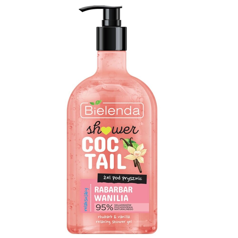 Dušo želė Bielenda Shower Coctail Rhubarb Vanilla, 400 ml kaina ir informacija | Dušo želė, aliejai | pigu.lt