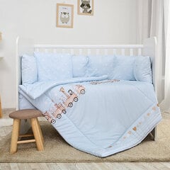 Комплект детского постельного белья Lorelli Lily Train Blue, 60 х 120, 7 частей цена и информация | Детское постельное бельё | pigu.lt