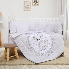 Комплект детского постельного белья Lorelli Lily Little Bear Grey, 60 x 120 см, 7 частей цена и информация | Детское постельное бельё | pigu.lt