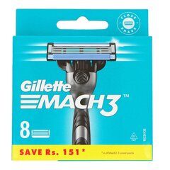 Gillette Mach 3 skutimosi peiliukų rinkinys, 8 vnt kaina ir informacija | Skutimosi priemonės ir kosmetika | pigu.lt