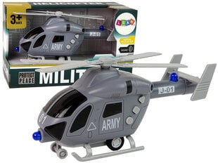 Karinis sraigtasparnis su garsais ir šviesom Lean Toys, pilkas kaina ir informacija | Žaislai berniukams | pigu.lt