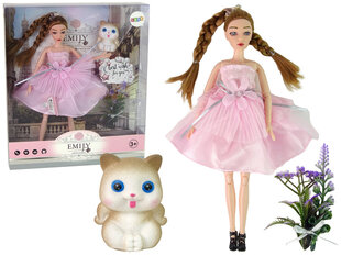 Lėlė su gėlėm ir kačiuku Emily kaina ir informacija | Žaislai mergaitėms | pigu.lt