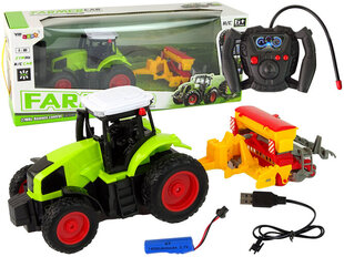 Rc traktorius su presu Lean toys, žalias kaina ir informacija | Žaislai berniukams | pigu.lt