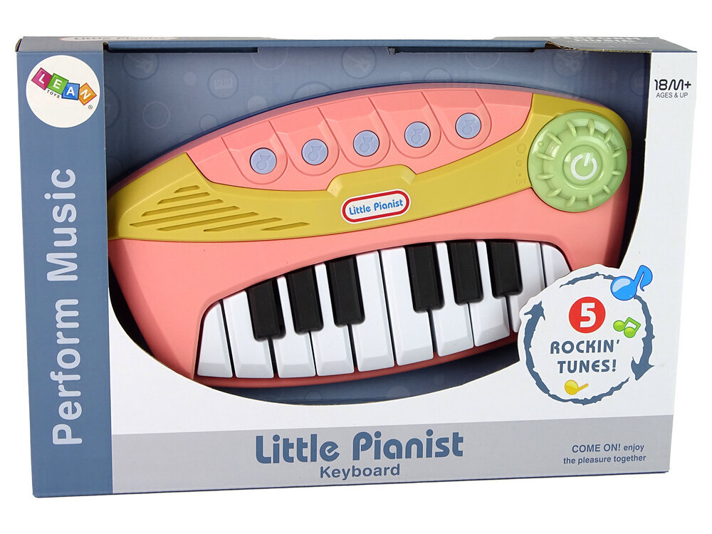 Interaktyvus pianinas Lean Toys, rožinis kaina ir informacija | Žaislai kūdikiams | pigu.lt