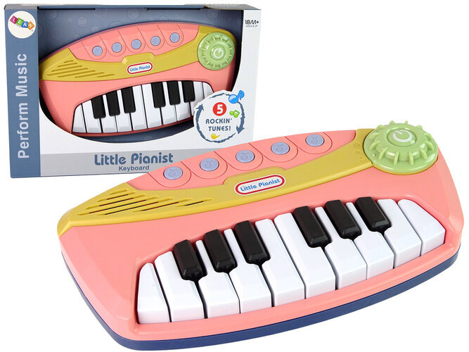 Interaktyvus pianinas Lean Toys, rožinis kaina ir informacija | Žaislai kūdikiams | pigu.lt