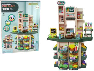 Vaikiška maisto prekių parduotuvė su virtuve 2in1 Lean Toys, 71 d. kaina ir informacija | Žaislai mergaitėms | pigu.lt