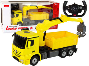 Sunkvežimis su nuotolinio valdymo pultu Mercedes Rastar, geltonas kaina ir informacija | Žaislai berniukams | pigu.lt