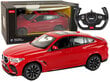 Automobilis BMW X6 M su nuotolinio valdymo pultu Rastar, raudonas kaina ir informacija | Žaislai berniukams | pigu.lt