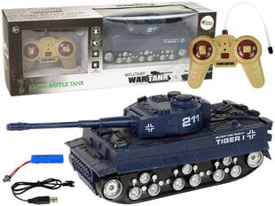 Tankas su nuotolinio valdymo pultu Lean Toys, mėlynas kaina ir informacija | Žaislai berniukams | pigu.lt