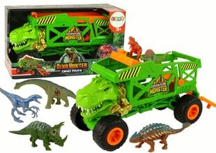 Automobilis su dinozaurais Lean Toys, žalias kaina ir informacija | Žaislai berniukams | pigu.lt