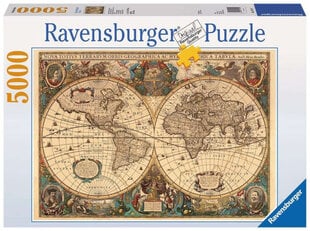 Dėlionė Ravensburger Senasis pasaulio žemėlapis, 5000 d. kaina ir informacija | Dėlionės (puzzle) | pigu.lt