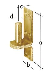 Lankstų detalė 614101/644101/830401, Ø 13 mm цена и информация | Дверные петли и другие принадлежности | pigu.lt