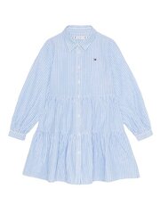 TOMMY HILFIGER Lurex Stripe Shirt Dress Kg0Kg075720A5 Blue Stripe 540125376 цена и информация | Платья для девочек | pigu.lt