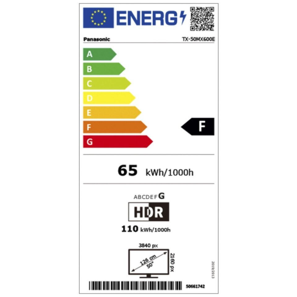 Panasonic TX-50MX600E kaina ir informacija | Televizoriai | pigu.lt