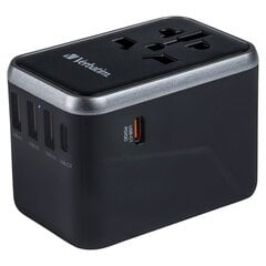 Verbatim Adapter podróżny EU|UK|US 3xUSB-A|2xUSB-C PD 61W UTA-04 czarny|black 49546 kaina ir informacija | Adapteriai, USB šakotuvai | pigu.lt