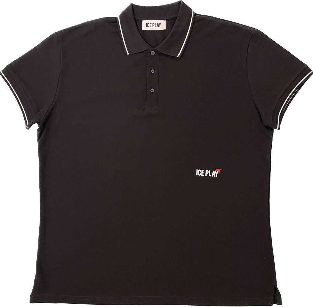 Polo marškinėliai vyrams, Ice Play, juodi kaina ir informacija | Vyriški marškinėliai | pigu.lt