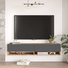 Подставка под телевизор Asir, 140x29,1x31,6см, коричневый и черный цена и информация | Тумбы под телевизор | pigu.lt