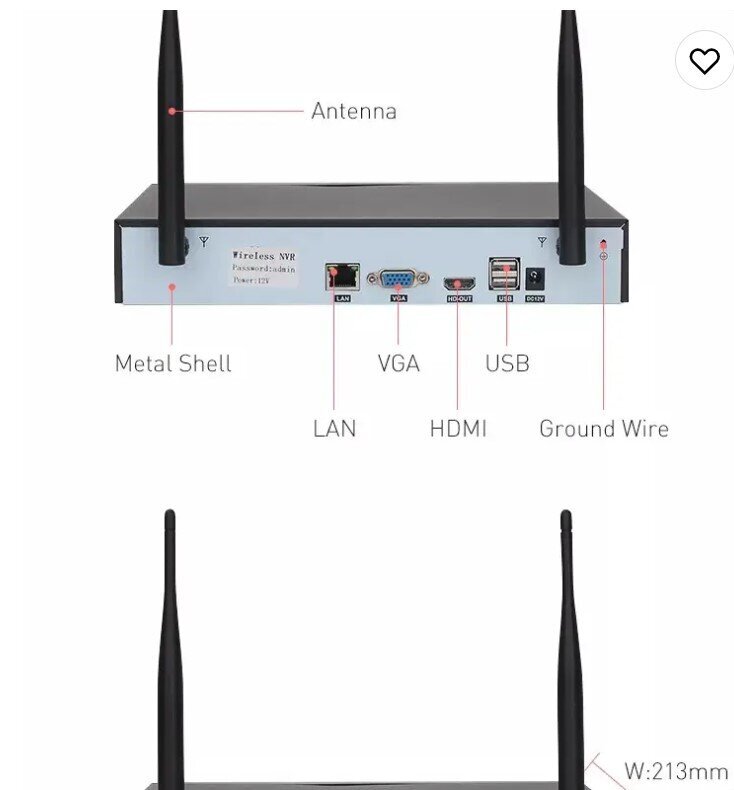 Vaizdo stebėjimo sistemos komplektas Tuya, 4 kanalų, WIFI цена и информация | Stebėjimo kameros | pigu.lt