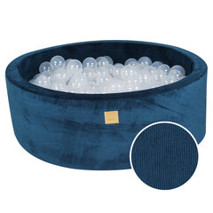 Apvalus baseinas su kamuolukais MeowBaby, 200 kamuoliukų, mėlynas kaina ir informacija | Žaislai kūdikiams | pigu.lt