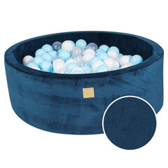 Apvalus baseinas su kamuolukais MeowBaby, 200 kamuoliukų, mėlynas цена и информация | Игрушки для малышей | pigu.lt