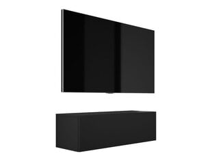 Висящий шкаф под телевизор Дуб Вотан, белый/глянцевый цена и информация | Тумбы под телевизор | pigu.lt