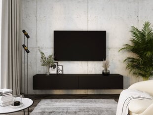 Висящий телевизионный шкаф 135 cm, Черный цена и информация | Тумбы под телевизор | pigu.lt