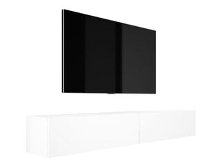 Висящий шкаф под телевизор, белый, 2х100 см цена и информация | Тумбы под телевизор | pigu.lt