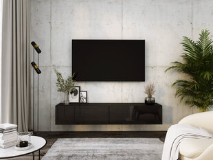 Висящий шкаф под телевизор Мэтт белый/глянцевый, 170 см цена и информация | Тумбы под телевизор | pigu.lt