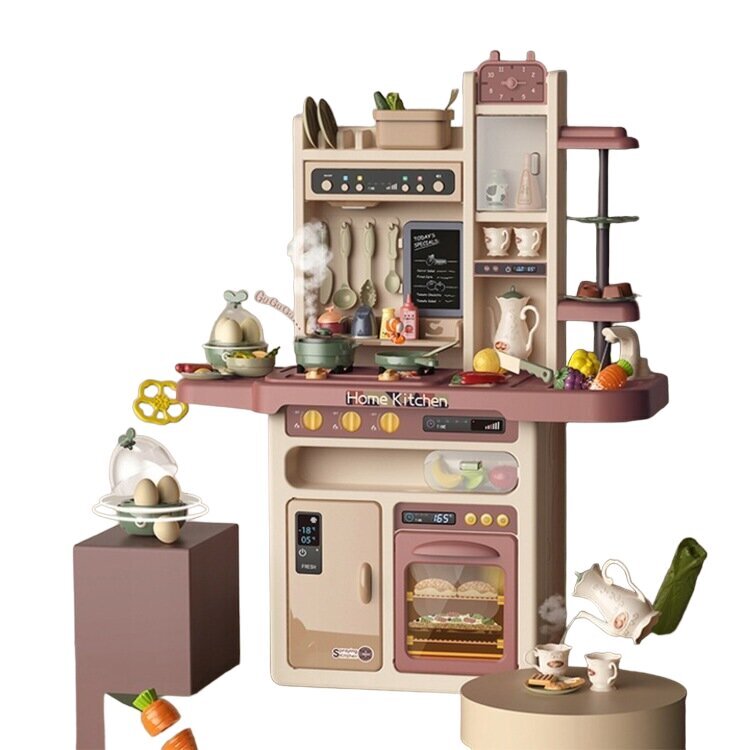 Vaikiška virtuvėlė su priedais Gordon, 65 d., oranžinė kaina ir informacija | Žaislai mergaitėms | pigu.lt