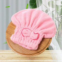 Шапочка для сушки волос Perf, розовая цена и информация | Полотенца | pigu.lt