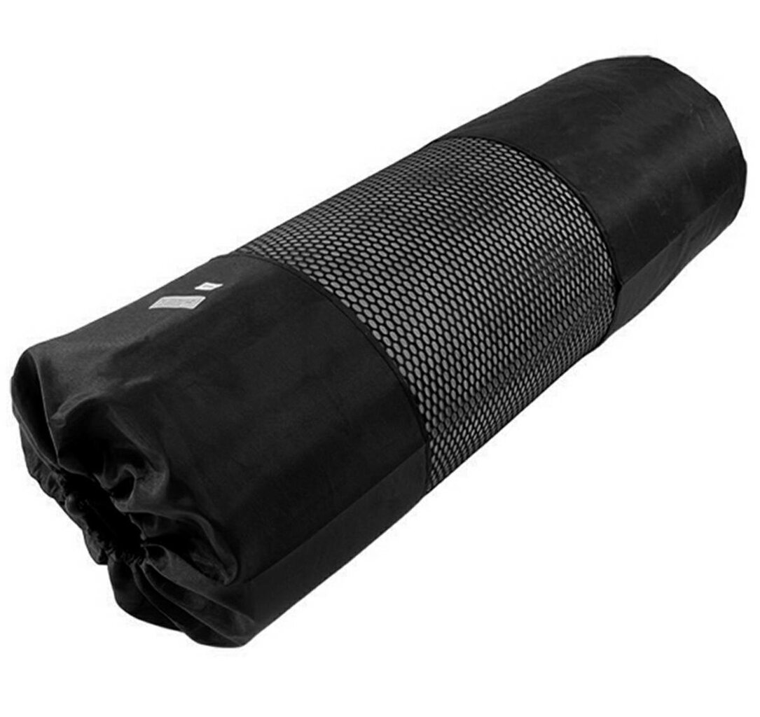 Fitneso kilimėlis su dirželiu ir krepšiu Perf, 183x60 cm, juodas kaina ir informacija | Kilimėliai sportui | pigu.lt