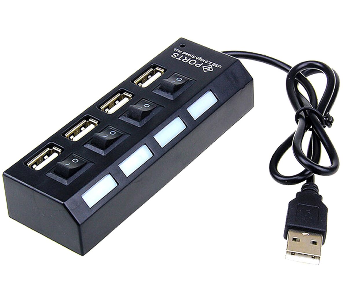 4 jungčių USB 2.0 daliklis Perf kaina ir informacija | Adapteriai, USB šakotuvai | pigu.lt