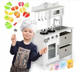 Деревянная детская кухня с подсветкой и аксессуарами цена и информация | Развивающие игрушки | pigu.lt