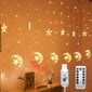 Kalėdinės lemputės su 6 mėnulio papuošalais ir 12 žvaigždučių, 3m, 126 LED, LIVMAN CX-001 kaina ir informacija | Girliandos | pigu.lt