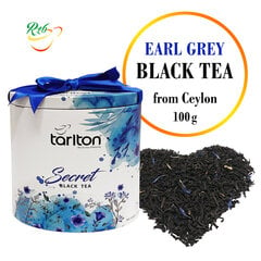 Earl Grey Ceilono juoda birių lapų arbata su bergamote Tarlton Secret, 100g kaina ir informacija | Arbata | pigu.lt