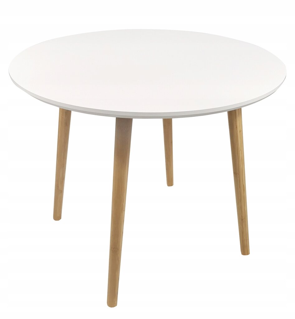 Apvalus staliukas, 60x60x50 cm, baltas kaina ir informacija | Kavos staliukai | pigu.lt