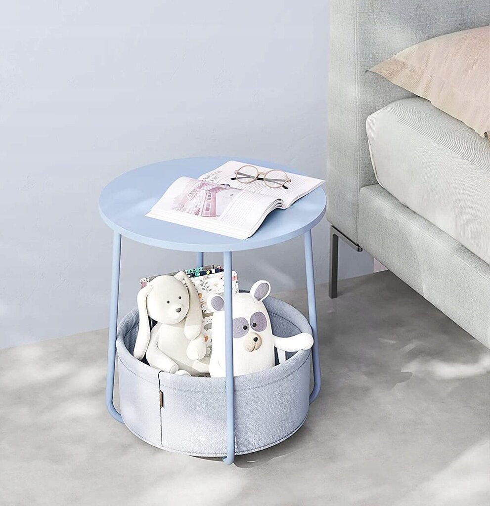 Vaikiškas stalas su krepšiu žaislams Zanzara, mėlynas kaina ir informacija | Vaikiškos kėdutės ir staliukai | pigu.lt