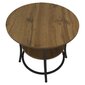 Kavos staliukas, 55x56 cm, rudas kaina ir informacija | Kavos staliukai | pigu.lt
