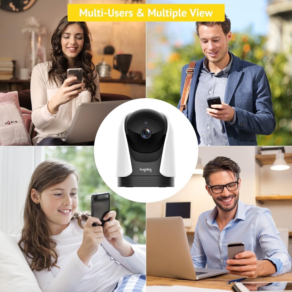 Mobilioji auklė Hugolog Camera Baby Monitor 2K Wi-Fi kaina ir informacija | Mobilios auklės | pigu.lt