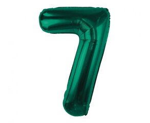 Folinis balionas, numeris 7, žalias, 85 cm kaina ir informacija | Balionai | pigu.lt