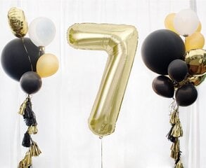 Folinis balionas, numeris 7, auksinės spalvos, 85 cm kaina ir informacija | Balionai | pigu.lt