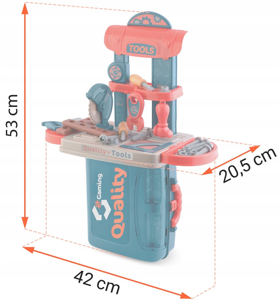 Darbinis stalas su įrankiais vaikams 772600 kaina ir informacija | Žaislai berniukams | pigu.lt