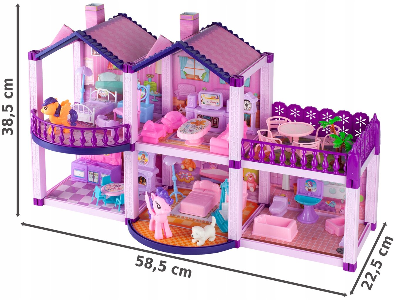 Lėlių namelis Bobo-San, 57 cm цена и информация | Žaislai mergaitėms | pigu.lt