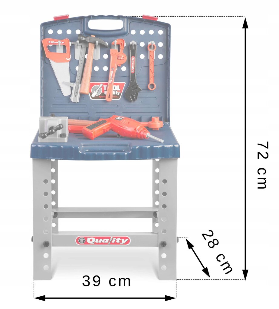 Darbinis stalas su įrankiais vaikams 772400 kaina ir informacija | Žaislai berniukams | pigu.lt