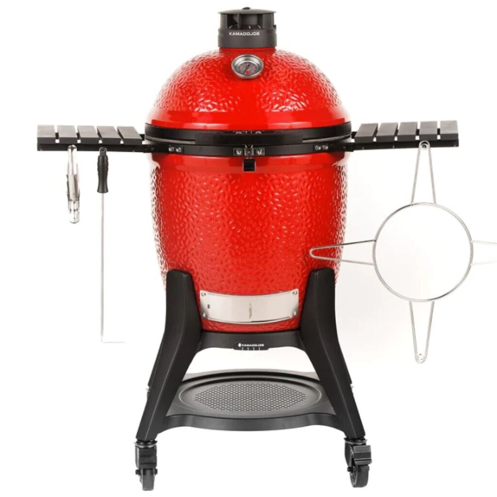 Grilis Kamado Joe Classic III, 118x122x71cm, raudonas kaina ir informacija | Kepsninės, griliai | pigu.lt