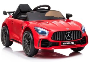 Vienvietis vaikiškas akumuliatorinis automobilis Mercedes GT R, raudonas kaina ir informacija | Elektromobiliai vaikams | pigu.lt